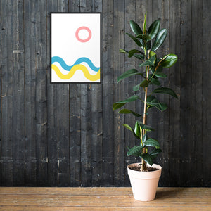 SEA AND SKY Framed matte paper poster
