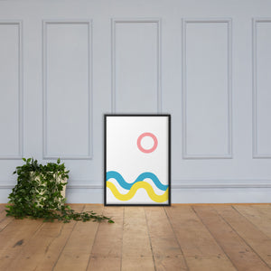 SEA AND SKY Framed matte paper poster