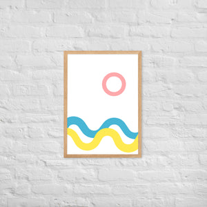 SEA AND SKY Framed matte paper poster