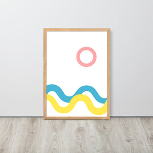 SEA AND SKY Framed matte paper poster