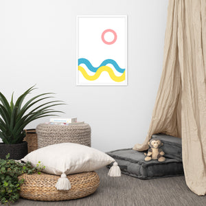 SEA AND SKY Framed matte paper poster