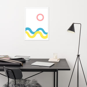 SEA AND SKY Framed matte paper poster