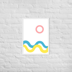 SEA AND SKY Framed matte paper poster