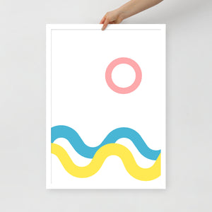 SEA AND SKY Framed matte paper poster