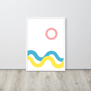 SEA AND SKY Framed matte paper poster