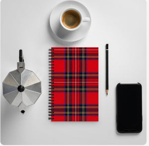 RED TARTAN Spiral notebook