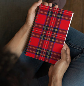 RED TARTAN Spiral notebook