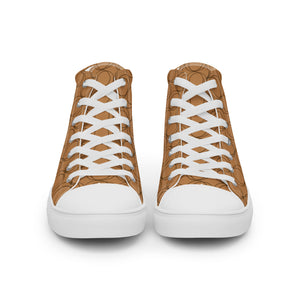 COGNAC Men’s high top canvas shoes