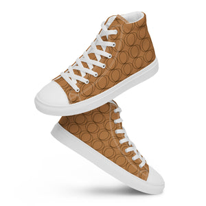 COGNAC Men’s high top canvas shoes