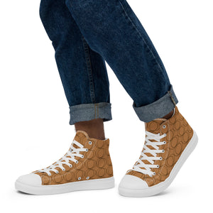 COGNAC Men’s high top canvas shoes