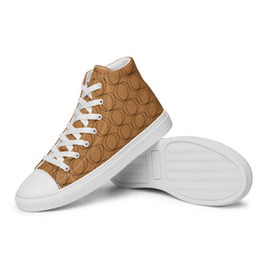 COGNAC Men’s high top canvas shoes