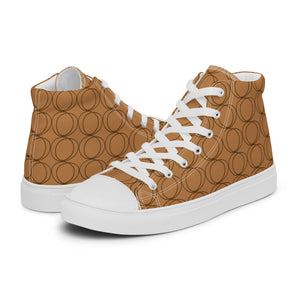 COGNAC Men’s high top canvas shoes