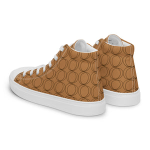 COGNAC Men’s high top canvas shoes