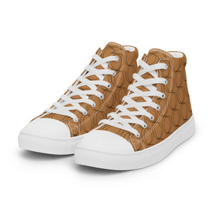 COGNAC Men’s high top canvas shoes