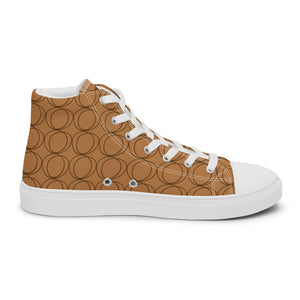 COGNAC Men’s high top canvas shoes