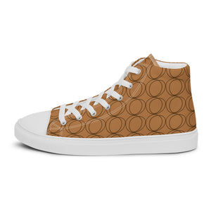 COGNAC Men’s high top canvas shoes