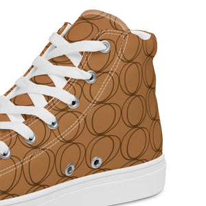 COGNAC Men’s high top canvas shoes