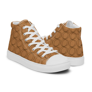 COGNAC Men’s high top canvas shoes