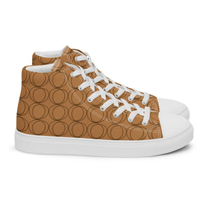 COGNAC Men’s high top canvas shoes