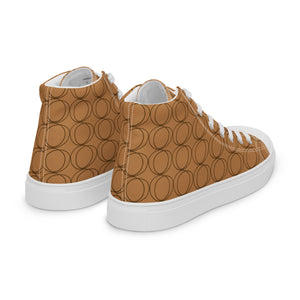 COGNAC Men’s high top canvas shoes