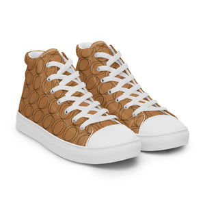 COGNAC Men’s high top canvas shoes