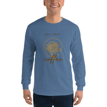 Load image into Gallery viewer, FIRST COFFEE Men’s Long Sleeve Shirt
