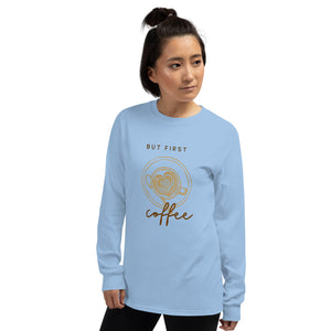 FIRST COFFEE Men’s Long Sleeve Shirt