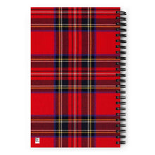 Load image into Gallery viewer, RED TARTAN Spiral notebook
