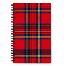 Load image into Gallery viewer, RED TARTAN Spiral notebook
