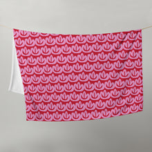 Load image into Gallery viewer, MODERN PINK FLORAL Throw Blanket
