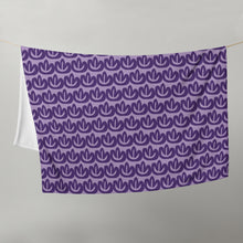Load image into Gallery viewer, MODERN PURPLE FLORAL Throw Blanket

