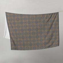 Load image into Gallery viewer, ROYAL GOLD &amp; SLATE Throw Blanket
