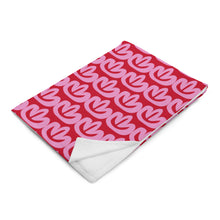 Load image into Gallery viewer, MODERN PINK FLORAL Throw Blanket
