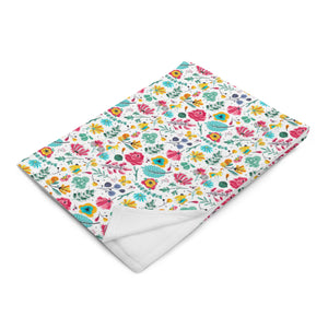 FLOWER GARDEN Throw Blanket