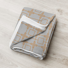 Load image into Gallery viewer, ROYAL GOLD AND GRAY Throw Blanket
