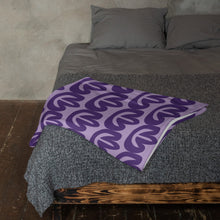 Load image into Gallery viewer, MODERN PURPLE FLORAL Throw Blanket

