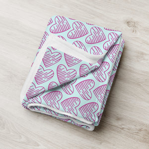 MODERN HEARTS Throw Blanket