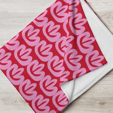 Load image into Gallery viewer, MODERN PINK FLORAL Throw Blanket
