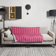 Load image into Gallery viewer, MODERN PINK FLORAL Throw Blanket
