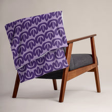 Load image into Gallery viewer, MODERN PURPLE FLORAL Throw Blanket
