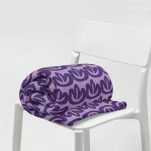 Load image into Gallery viewer, MODERN PURPLE FLORAL Throw Blanket
