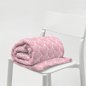 MODERN HEARTS Throw Blanket