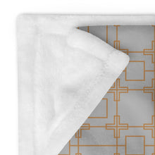 Load image into Gallery viewer, ROYAL GOLD AND GRAY Throw Blanket
