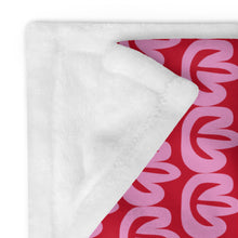 Load image into Gallery viewer, MODERN PINK FLORAL Throw Blanket
