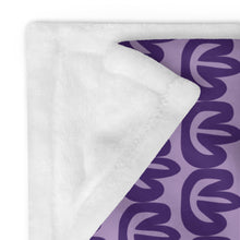 Load image into Gallery viewer, MODERN PURPLE FLORAL Throw Blanket
