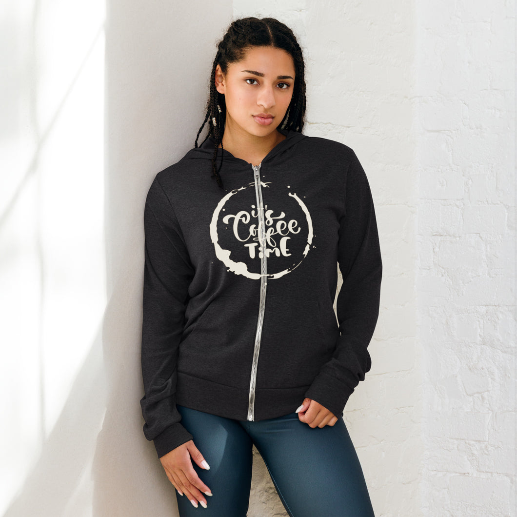 IT'S COFFEE TIME Unisex zip hoodie