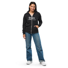 Load image into Gallery viewer, BRAVE AND STRONG Unisex zip hoodie
