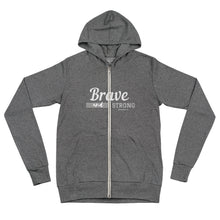 Load image into Gallery viewer, BRAVE AND STRONG Unisex zip hoodie
