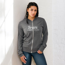 Load image into Gallery viewer, BRAVE AND STRONG Unisex zip hoodie
