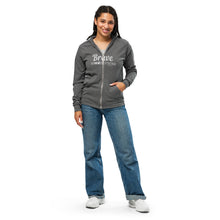 Load image into Gallery viewer, BRAVE AND STRONG Unisex zip hoodie
